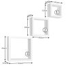 Polcok, 3 db, fehér, KVADRO New DR-WS-6103