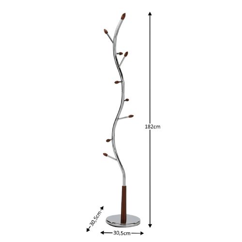 Fogas, króm/fekete/dió, ZORO