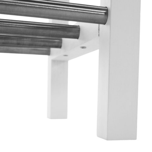 Cipősszekrény, fehér/ezüst, BRESO