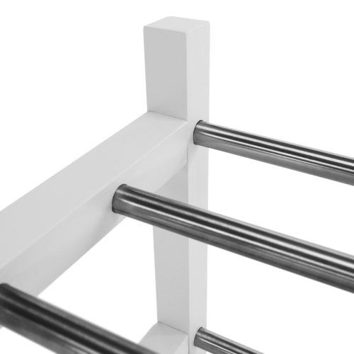 Cipősszekrény, fehér/ezüst, BRESO