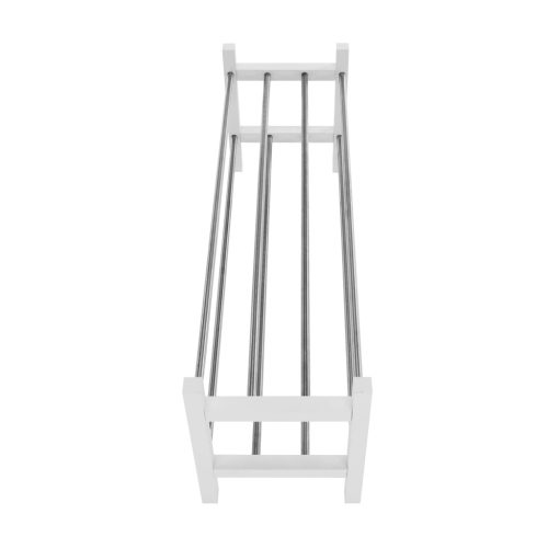 Cipősszekrény, fehér/ezüst, BRESO