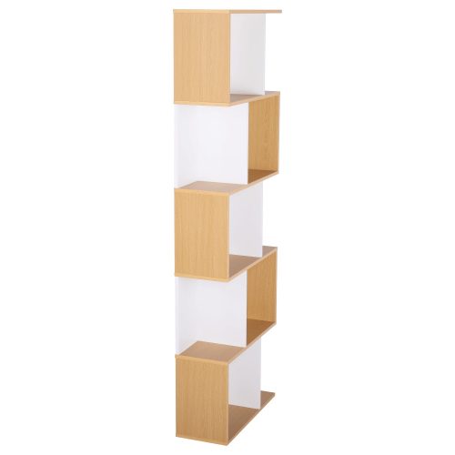 Könyvespolc, tűnyalábos fenyő/fehér, ERDEM NEW TYP 3