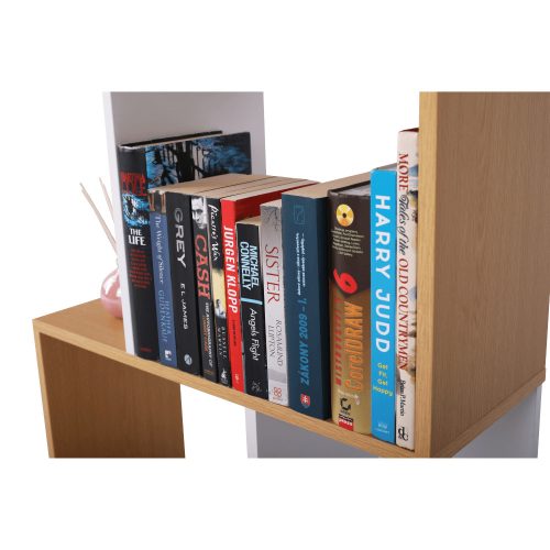 Könyvespolc, tűnyalábos fenyő/fehér, ERDEM NEW TYP 3