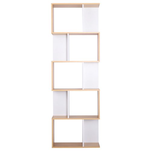 Könyvespolc, tűnyalábos fenyő/fehér, ERDEM NEW TYP 3