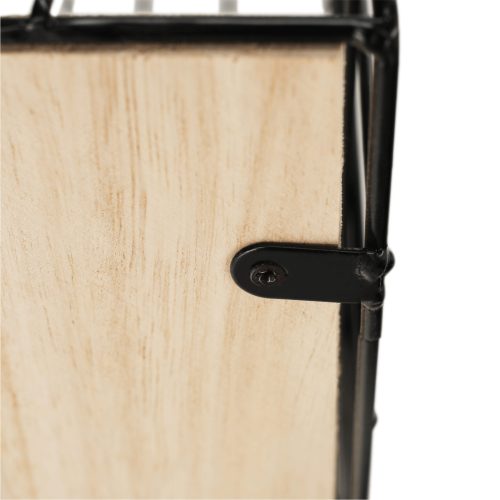 Szett 3 polc, természetes/fekete, AZURI