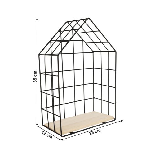 Szett 3 polc, természetes/fekete, AZURI