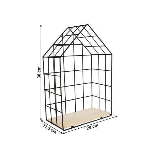 Szett 3 polc, természetes/fekete, AZURI