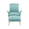 Fotel lábtartóval, mentol/természetes, ZANDER