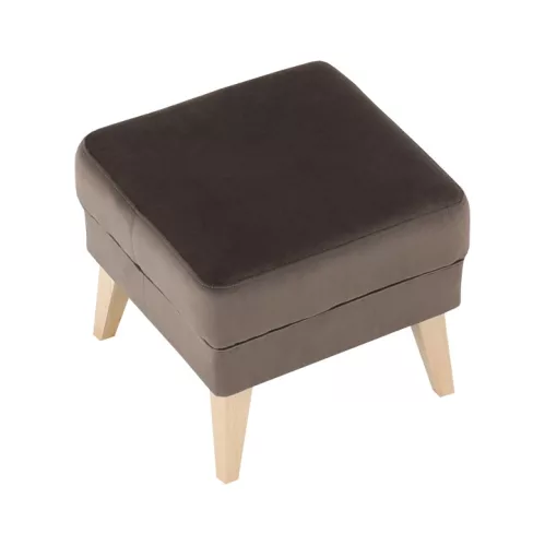 Puff, taupe-szürke-barna/bükk, RODEZA