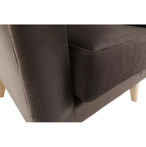 Fotel-füles, taupe-szürke-barna/bükk, RODEZA