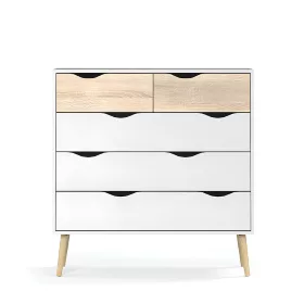 Komód, tölgy sonoma/fehér, OSLO 75456