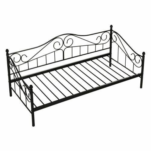 Fém ágy, fekete, 90x200, DAINA