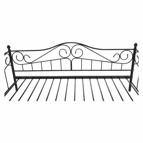 Fém ágy, fekete, 90x200, DAINA