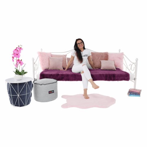 Fém ágy, fehér, 90x200, DAINA