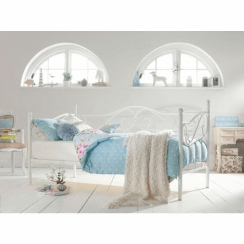 Fém ágy, fehér, 90x200, DAINA