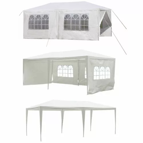 Kerti partisátor, fehér, 3x6 m, TEKNO TYP 2