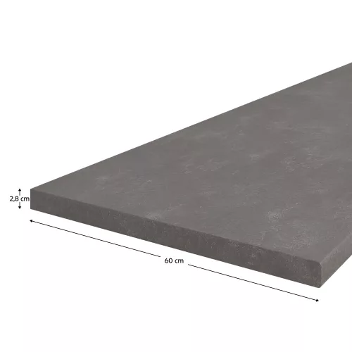 Munkalap, 2,8 cm vastag, Metalic brown szürke