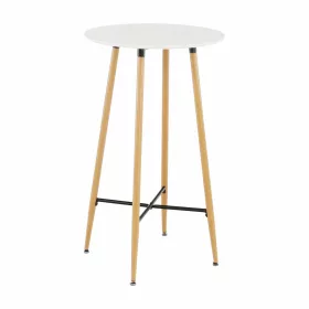 Bárasztal, fehér/tölgy, átmérő 60 cm, IMAM