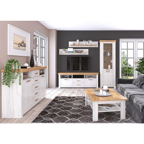 Polc I, tölgy craft arany/tölgy craft fehér, SUDBURY