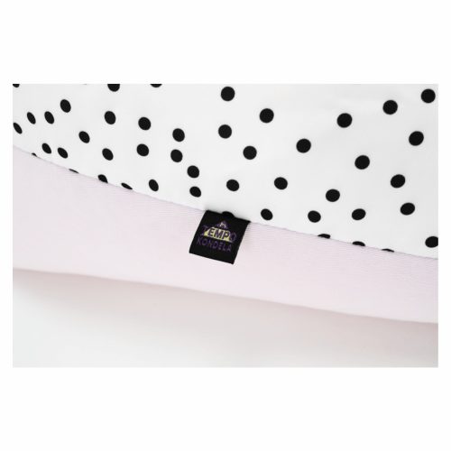 Babzsák, fehér/rózsaszín/szürke, POMPOM