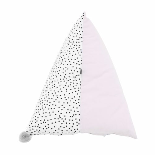 Babzsák, fehér/rózsaszín/szürke, POMPOM