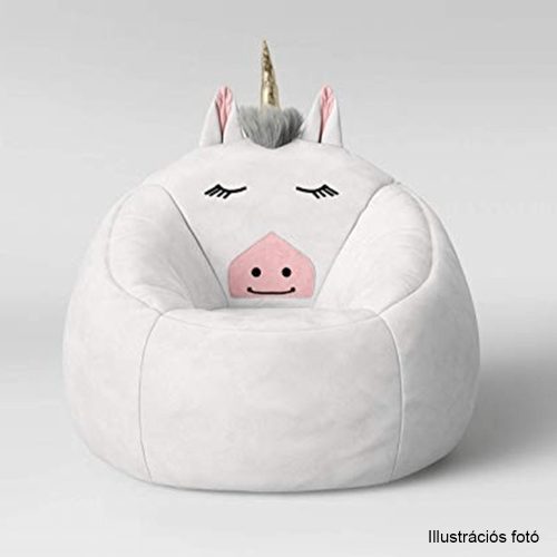 Babzsák unikornis, fehér, INOROG