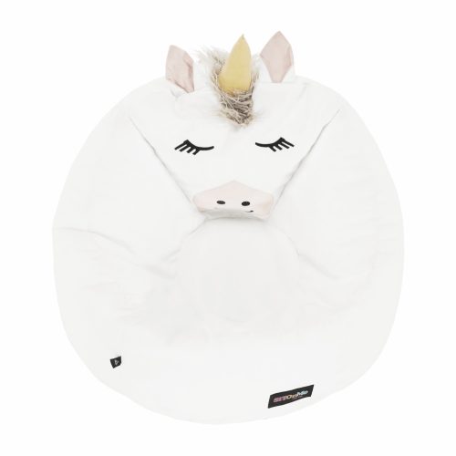 Babzsák unikornis, fehér, INOROG