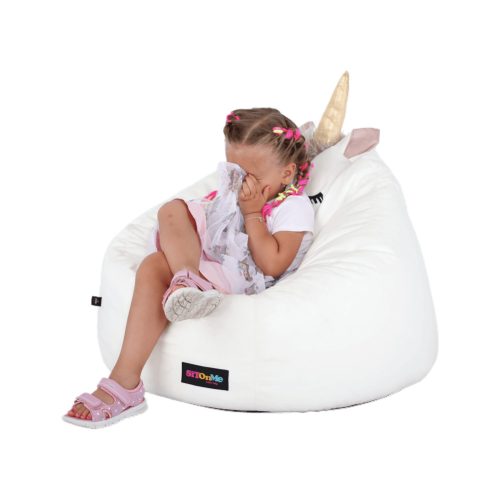 Babzsák unikornis, fehér, INOROG