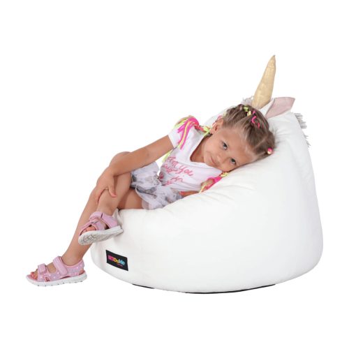 Babzsák unikornis, fehér, INOROG