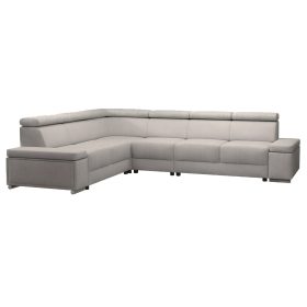 Ülőgarnitúra, szürkésbézs Taupe, balos, BOBY