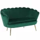 Pad Art-deco stílusban, smaragd Velvet anyag/gold króm-arany, NOBLIN
