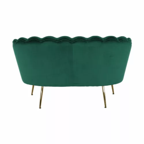 Pad Art-deco stílusban, smaragd Velvet anyag/gold króm-arany, NOBLIN