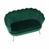 Pad Art-deco stílusban, smaragd Velvet anyag/gold króm-arany, NOBLIN