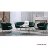 Pad Art-deco stílusban, smaragd Velvet anyag/gold króm-arany, NOBLIN