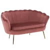 Pad Art-deco stílusban, rózsaszín Velvet anyag/gold chróm-arany, NOBLIN