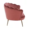 Pad Art-deco stílusban, rózsaszín Velvet anyag/gold chróm-arany, NOBLIN