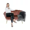 Pad Art-deco stílusban, rózsaszín Velvet anyag/gold chróm-arany, NOBLIN