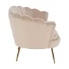 Pad Art-deco stílusban, bézs Velvet anyag/gold chróm-arany, NOBLIN