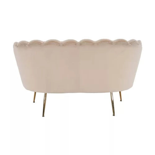 Pad Art-deco stílusban, bézs Velvet anyag/gold chróm-arany, NOBLIN