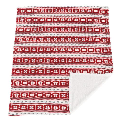 Kétoldalas bárány takaró, téli minta, 150x200, SAMANTE