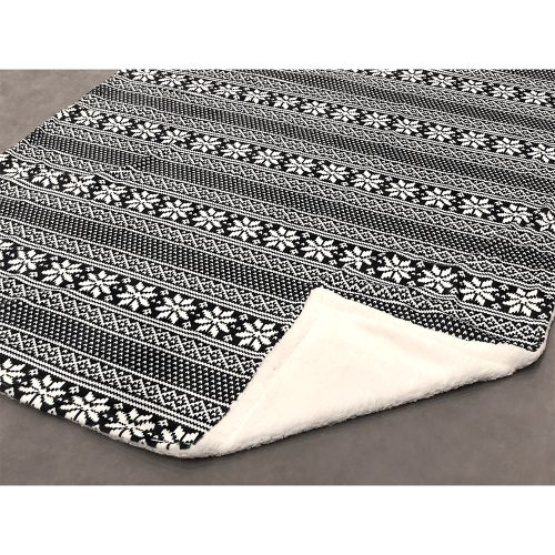 Kétoldalas bárány takaró, téli motívum, 150x200, MALENA