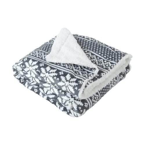 Kétoldalas bárány takaró, téli motívum, 150x200, MALENA