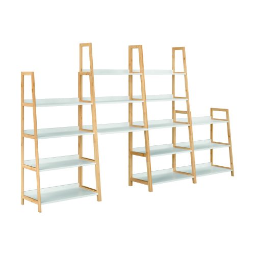 3 polcos állvány, fehér/természetes, KOEN TYP 1