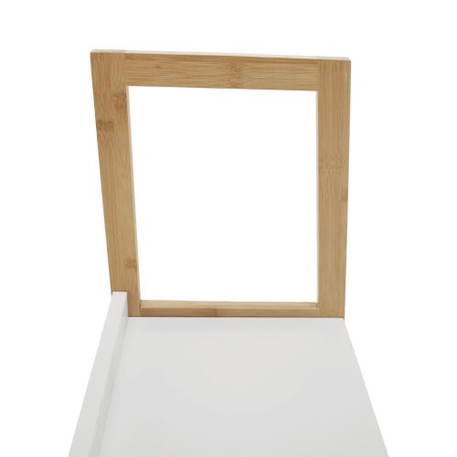 4 polcos állvány, fehér/természetes, KOEN TYP 2