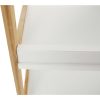 4 polcos állvány, fehér/természetes, KOEN TYP 2