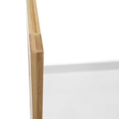 4 polcos állvány, fehér/természetes, KOEN TYP 2