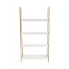 4 polcos állvány, fehér/természetes, KOEN TYP 2