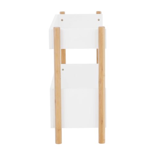 2 polcos állvány, természetes bambusz/fehér, BALTIKA TYP 1