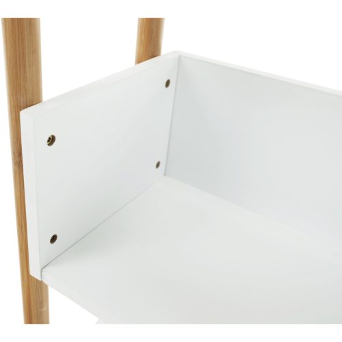 3 polcos állvány, természetes bambusz/fehér, BALTIKA TYP 2