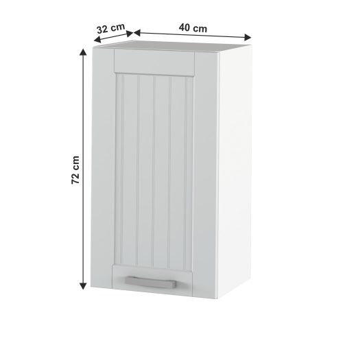 Felső szekrény, világosszürke/fehér, JULIA TYP 4